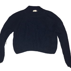 J.O.A Sweater womens Emerald blue mock turtleneck L